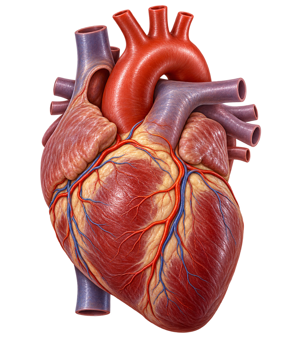 Anatomical illustration of the human heart